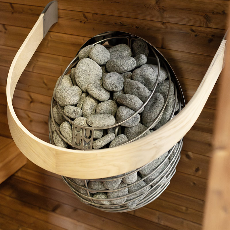 Saunaofen HUUM DROP 9,0 kW inkl. Steuerung HUUM UKU App Wi-Fi mit runden Saunasteinen