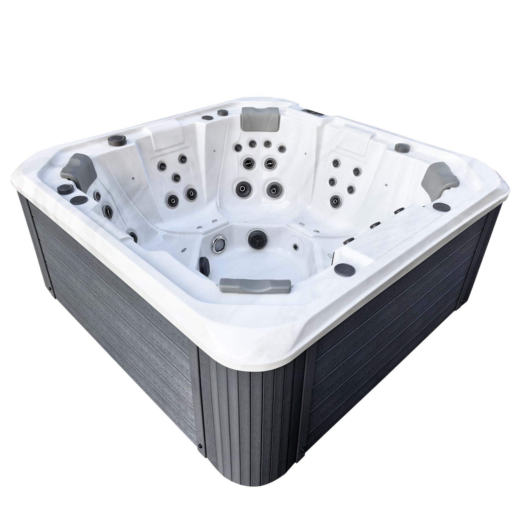 Aktionspaket Outdoor Whirlpool Chicago limited Edition, inkl. Thermoabdeckung und Treppe