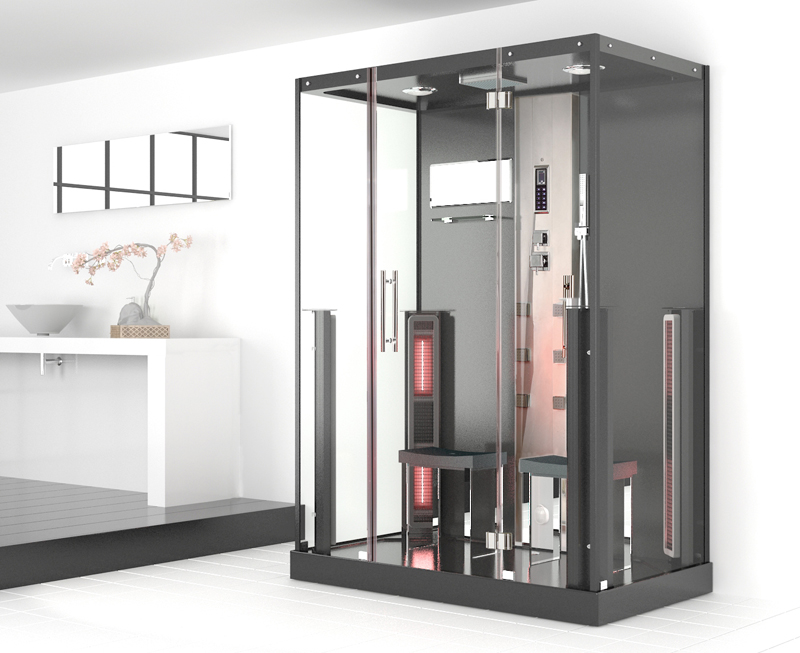 Tinos Infrarot-Dampfdusche Kombination