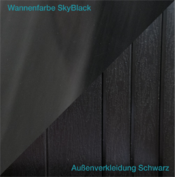 Phoenix Air Gecko Control Outdoor Whirlpool Außenverkleidung Schwarz, Wannenfarbe SkyBlack