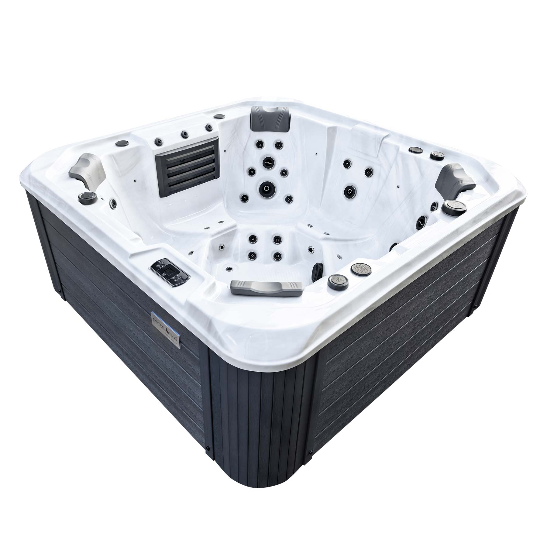 Aktionspaket Outdoor Whirlpool Chicago limited Edition, inkl. Thermoabdeckung und Treppe