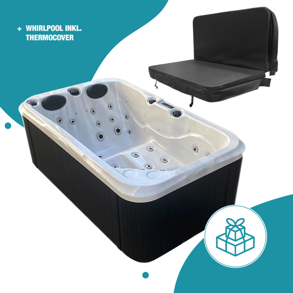 Paket Outdoor Whirlpool Dakota inkl. Thermoabdeckung