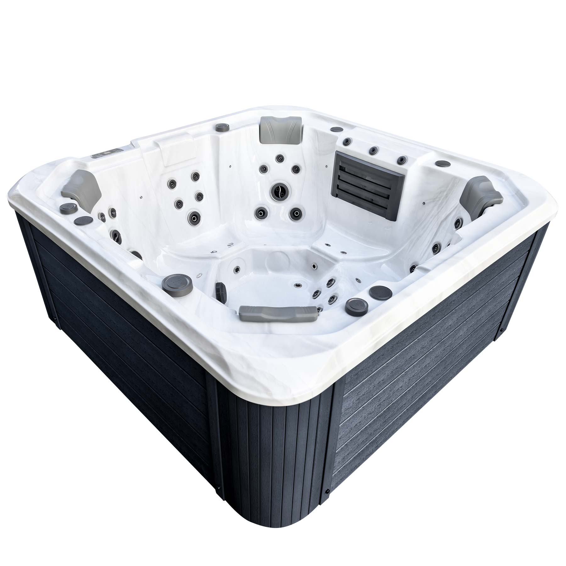 Aktionspaket Outdoor Whirlpool Chicago limited Edition, inkl. Thermoabdeckung und Treppe